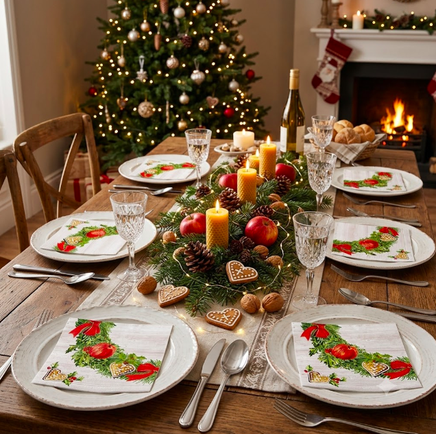 VIANOČNÉ OBRÚSKY MANK ADVENT Linclass 40x40cm 50ks – Obrázok 2